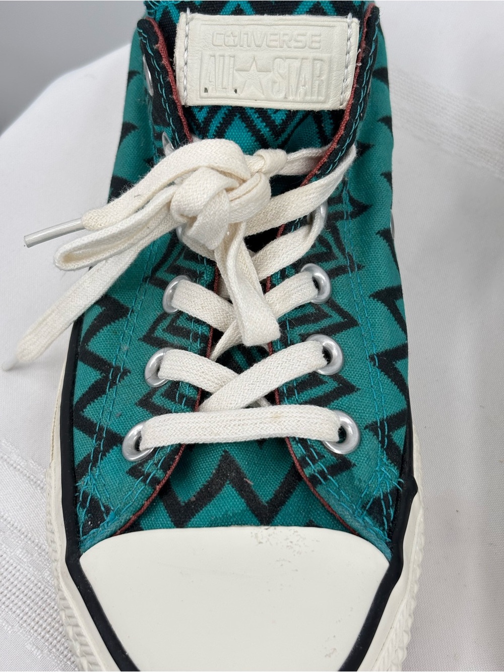 Converse X Missoni Zigzag Teal/Black Sneakers Women’s Size 9 Men’s 7 - Picture 2 of 9